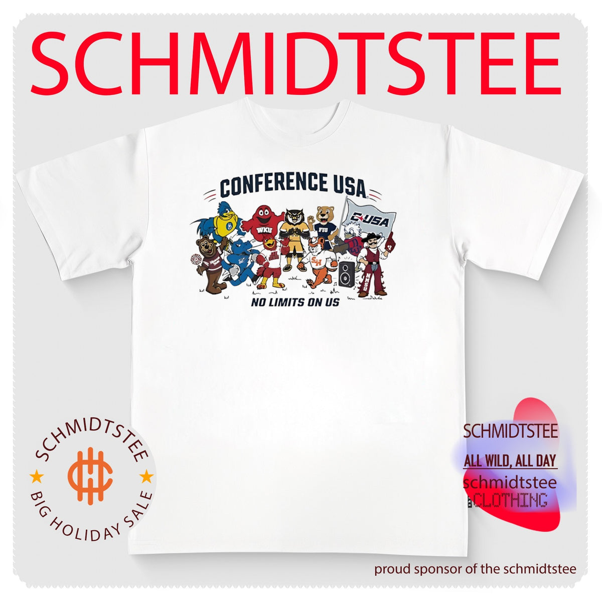Conference USA no limits on us illustration shirt