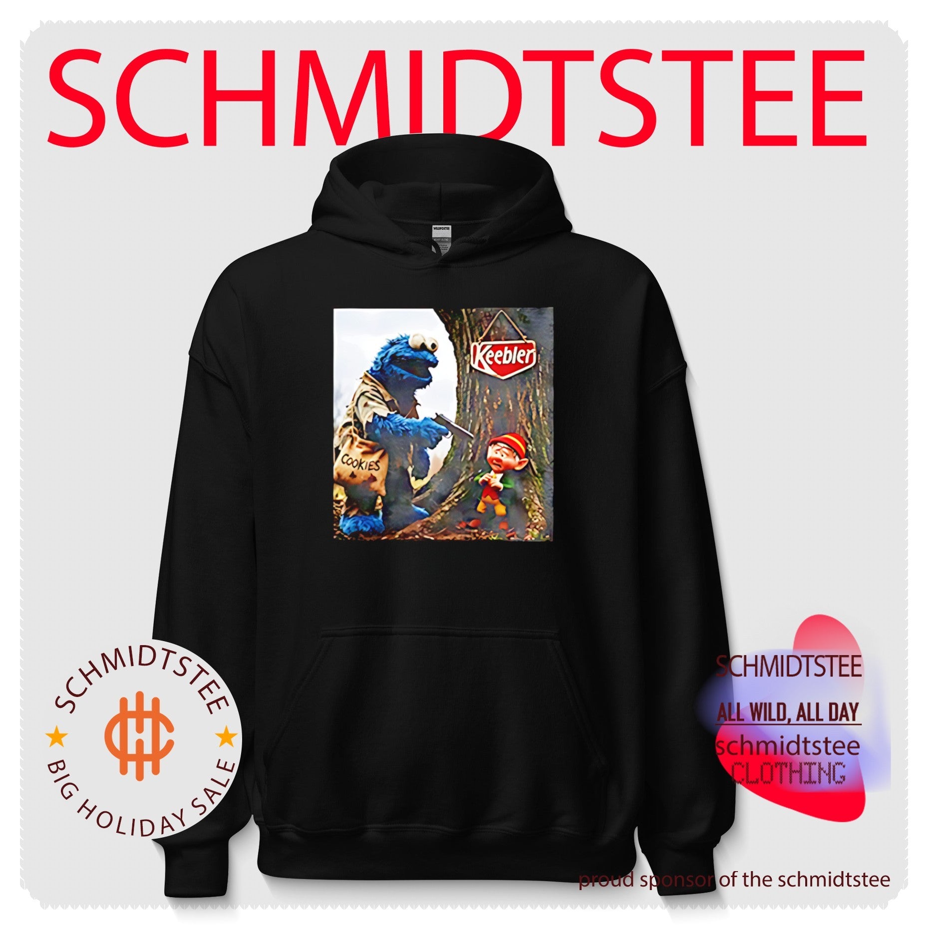 Cookie Monster Edgy Elf Keebler shirt