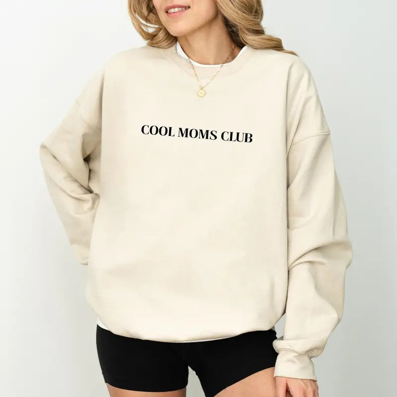 Cool Moms Club Sweatshirt, Mom Life Crewneck, Cool Mom Long Sleeved Pullover, Mama Sweater, Mom Appreciation Gift...