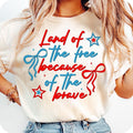 Coquette America Land Of The Free Because Of The Brave t-shirt, 4th of July t-shirt, Patriotic tshirt, Independence Day...
