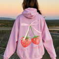 Coquette Berry Hoodie Have A Good Day Hoodie Words On Back Coquette Bow Hoodie Trendy Ribbon Hoodie Cute Coquette...