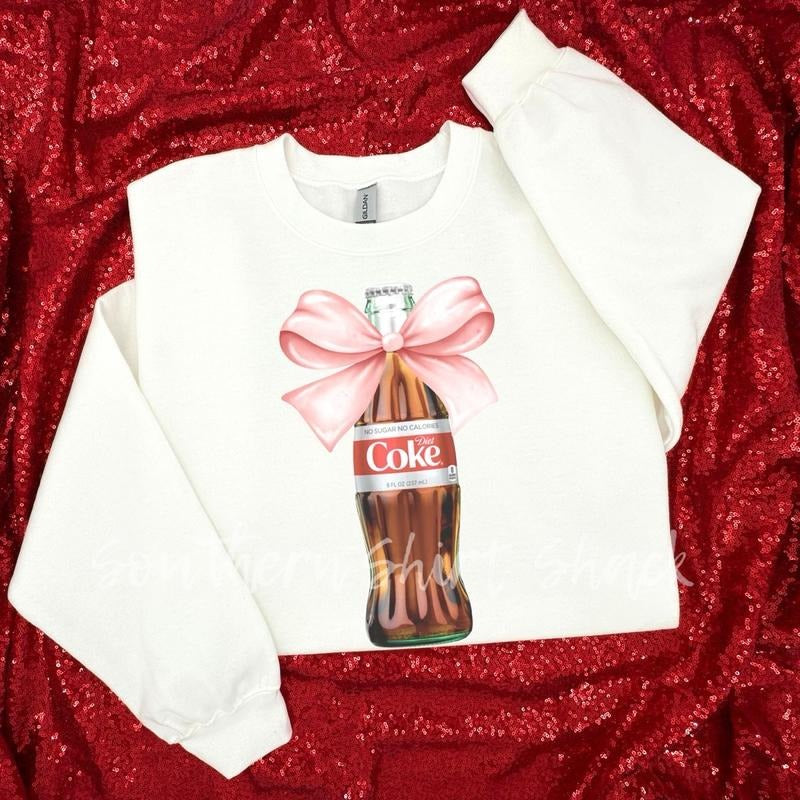 Coquette Bow Diet Cola Sweatshirt T-Shirts, Hoodie | PureTeeCo.com