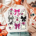 Coquette Bow Halloween Sweatshirt, Halloween Pumpkin Sweater, Cute Ghost Sweatshirt, Spooky Season Sweatshirt, Social...