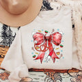 Coquette Bow Stethoscope Nurse Christmas Sweatshirt, Merry Nurse Shirt, Christmas Nurse Shirt, Xmas Gift For Nurse,...