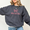 Coquette Bow Sweatshirt, Girly Long Sleeves Pullover, Cute Girl Gifts, Music Lover Clothing, Soft Cotton Womenswear...