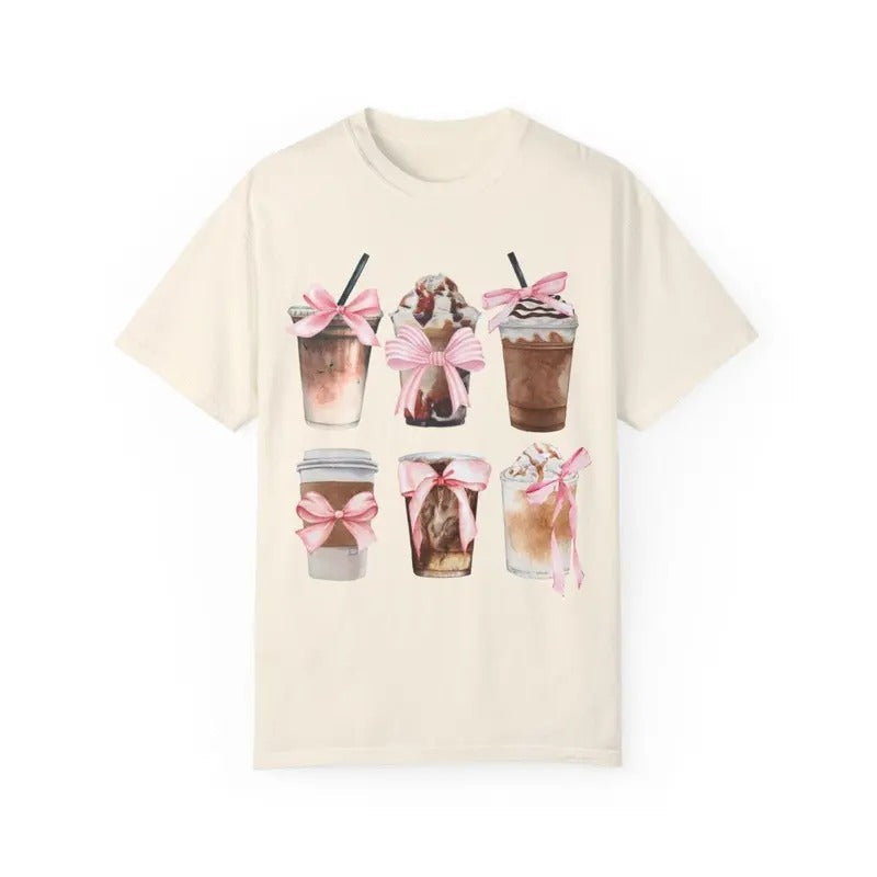 Coquette Coffee Shirt, Coquette Aesthetic, Iced Coffee Shirt, Oversized Tshirt, Vintage Tshirt, Coffee Lover, shirt...