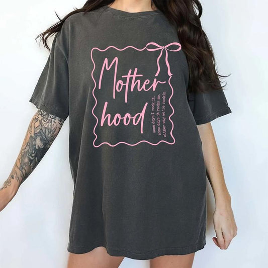 Coquette Motherhood Some Days I Rock It Comfort Colors Shirt, Moms Life T-shirt, New Mom Graphic Tee, Funny Sarcastic Mom Clothing, Gifts For Mom