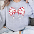 Coquette Nurse Stethoscope Bow Sweatshirt - Valentines Day Gift for New Nurses, RN, Nurse Practitioners & Nursing School...