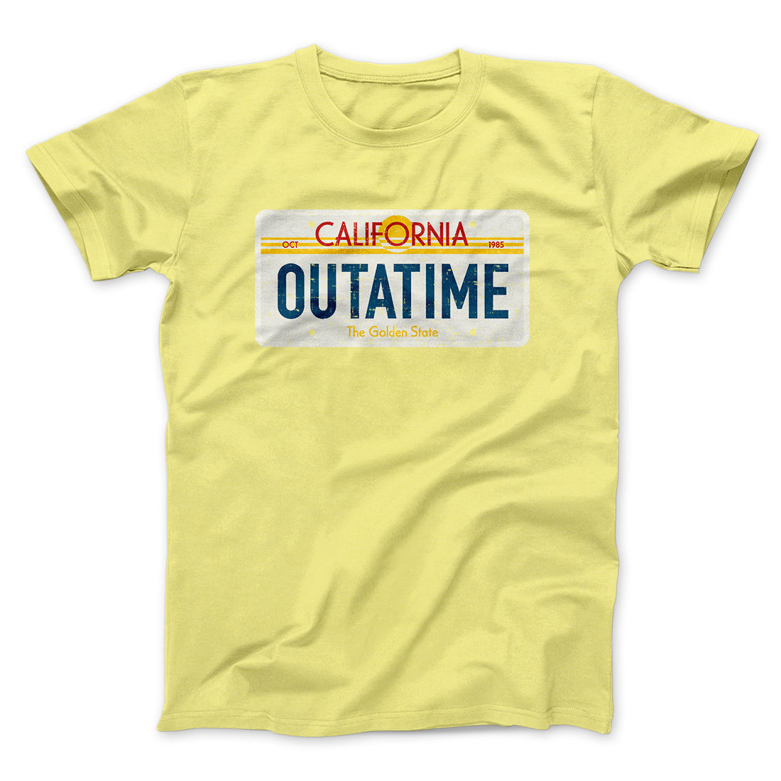 Outatime License Plate Funny Movie Men/Unisex T-Shirt Hoodie, Sweatshirt | PureTeeCo.com (Image 2)