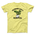 I‚Äôm Friends With A Monstera Funny Men/Unisex T-Shirt Hoodie, Sweatshirt | PureTeeCo.com (Image 1)