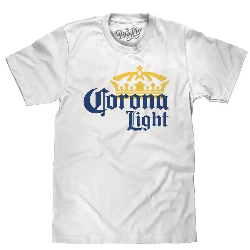 Corona Light Logo T-Shirt - White Hoodie, Sweatshirt | PureTeeCo.com
