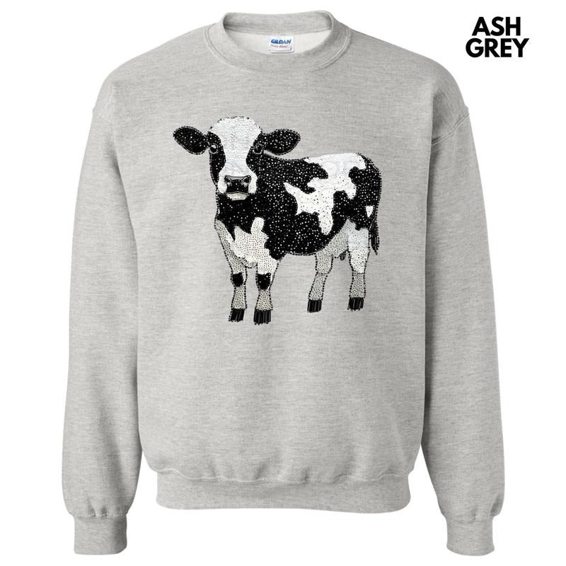 Cow Faux Rhinestone Sweatshirt T-Shirts, Hoodie | PureTeeCo.com