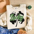 Cow Print Lucky Shamrock St Patricks Day Retro St Patty's Day shirt Hoodie, Sweatshirt | PureTeeCo.com