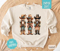 Cowboy Nutcracker Sweatshirt for Women - Country Christmas Sweater - Western Holiday Womens Crewneck Pullover T-Shirts,...
