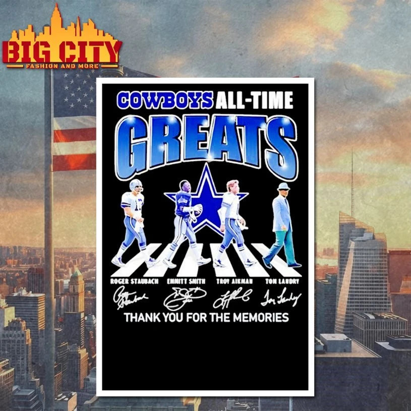 Cowboys All-Time Greats thank You for the memories Signatures shirt