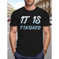 Creative letters have finished printed Men's fashion large size short sleeve T-shirt, lightweight versatile summer...