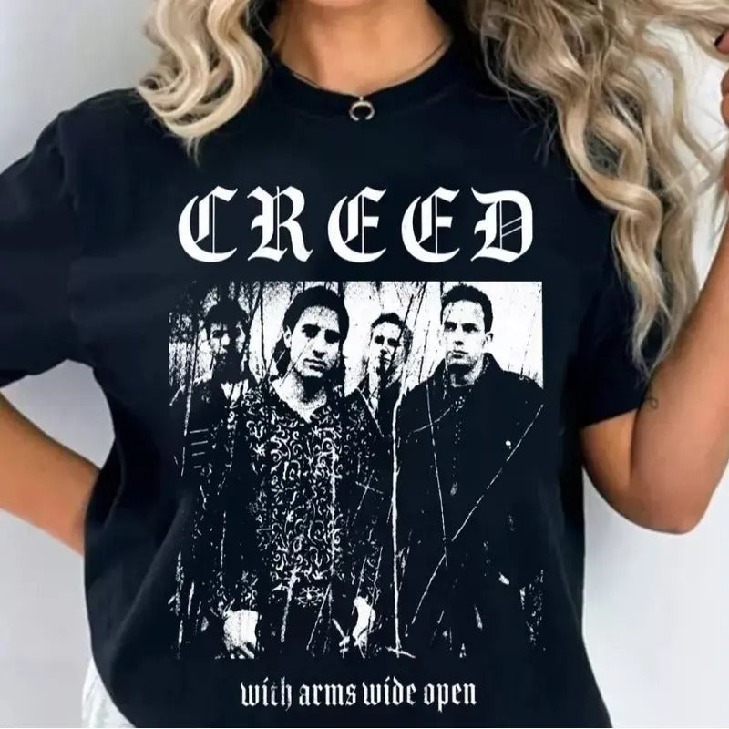 Creed Metal T-Shirt, Retro Creed Band Fan Shirt, Creed 2024 Hoodie, Sweatshirt | PureTeeCo.com