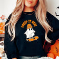 Creep It Real Sweatshirt, Cute Ghost Halloween Hoodie, Spooky Season Sweater, Skating Ghost Hoodie, Fall Gift Hoodie....
