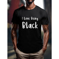 Crewneck Men's Printed T-shirt, I Love Black People, Men's Personality, Summer Fashion Outdoor Sports Made in USA Hoodie,...