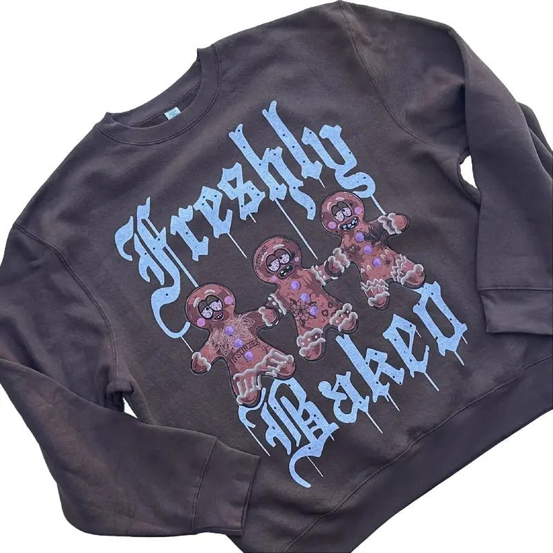 Crewneck Sweatshirt - Freshly Baked Gingerbread Cookies T-Shirts, Hoodie | PureTeeCo.com