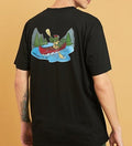 Crocodile Kayaking T-shirt BACK Hoodie, Sweatshirt | PureTeeCo.com