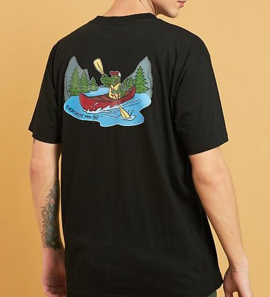 Crocodile Kayaking T-shirt BACK Hoodie, Sweatshirt | PureTeeCo.com