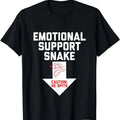 Crude Humor Shirts, Crude Humor Inappropriate Emotional Support Snake Halloween T-Shirt Menswear Casual Cotton Top Basic...