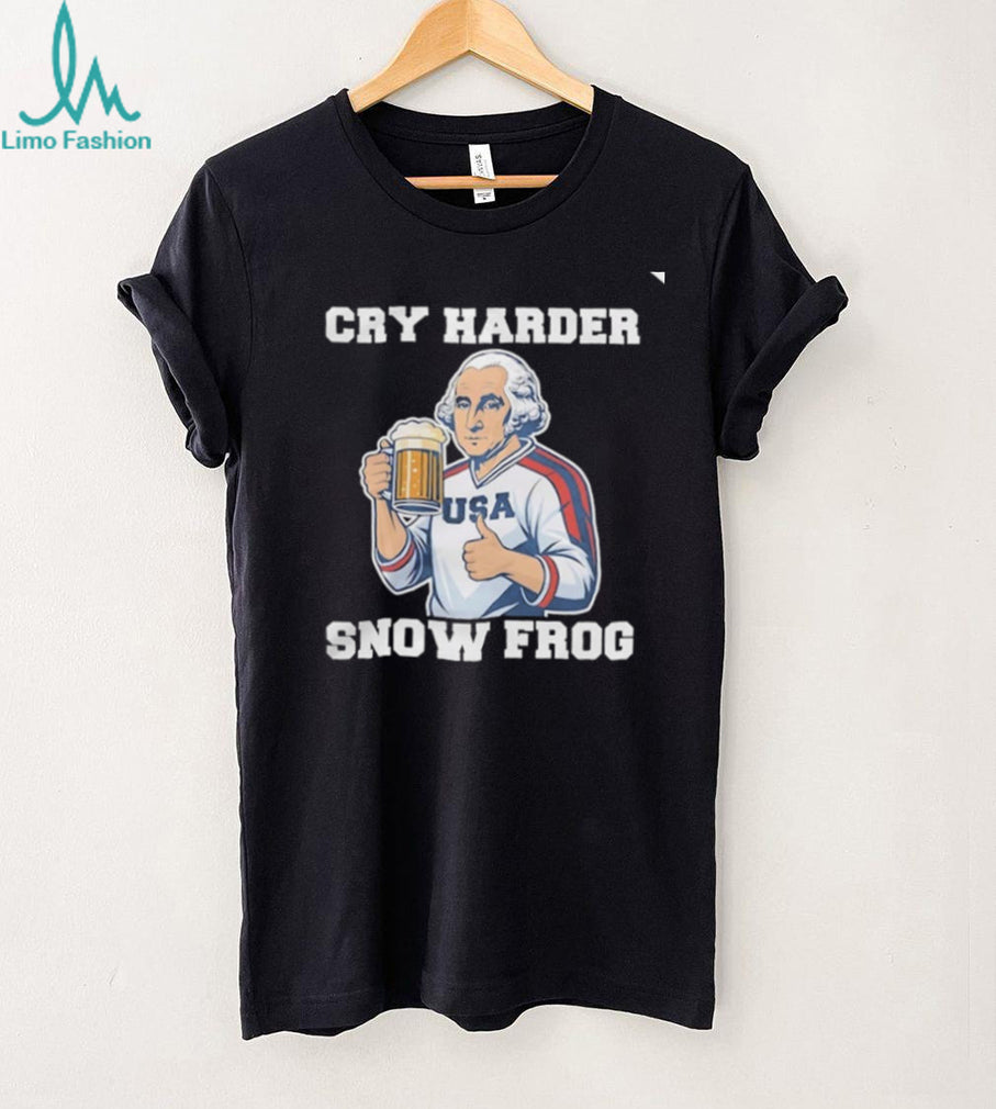 Cry Harder Snow Frog George Washington USA Beer T Shirt