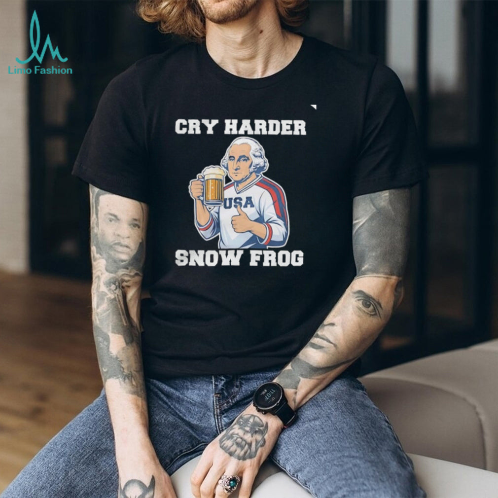 Cry Harder Snow Frog George Washington USA Beer T Shirt