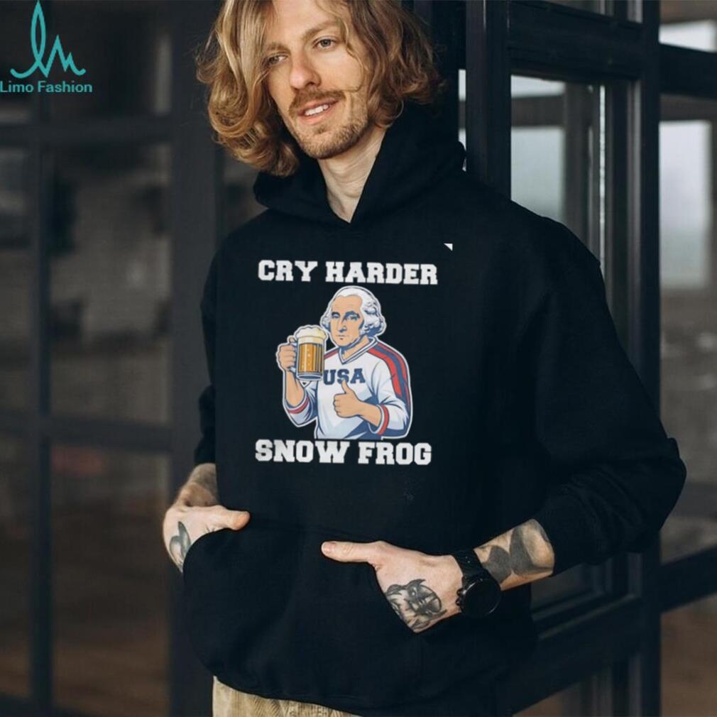 Cry Harder Snow Frog George Washington USA Beer T Shirt