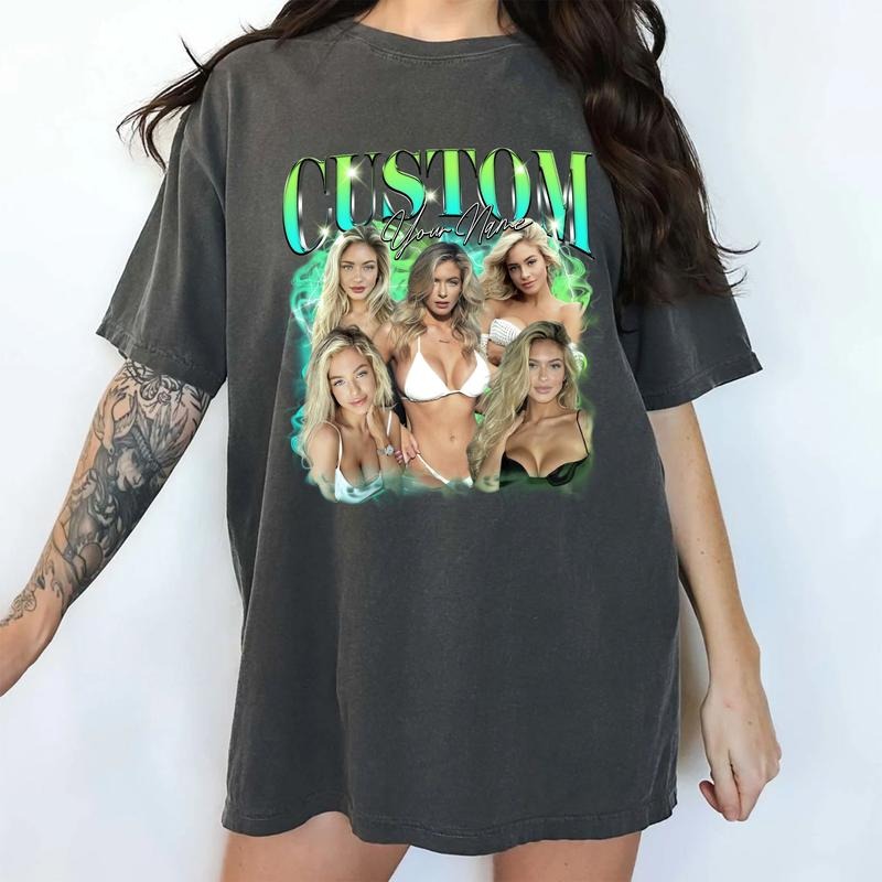 Custom Bootleg Rap Tee Comfort Colors, Custom Photo Vintage 90s Graphic Shirt, Insert Your Design Here, Girlfriend...
