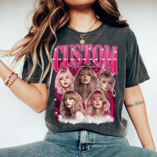 Custom Bootleg Rap Tee, custom bootleg shirt, custom photo shirt, birthday gift, husband Valentine gift, custom your own bootleg shirt