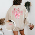 Custom Coquette Bow Senior Sweatshirt, PersonalizednSenior 2025 Shirt, Class of 2025 Sweatshirt, Graduation Shirt, High...