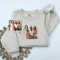 Custom Embroidered Portrait Sweatshirt, Custom Photo On Sweatshirt Embroidered, Mothers Day Gift, Fathers Day Gift,...