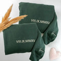 Custom Embroidered Roman Numeral Sweatshirt for Couple, Matching Couple Sweatshirt, Future Mrs Sweatshirt, Valentine's...
