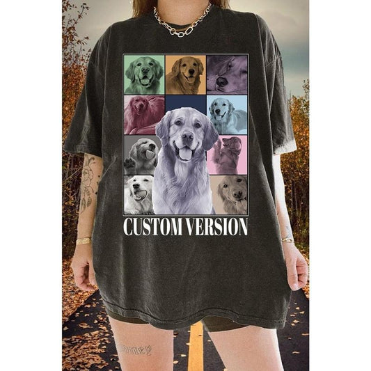Custom Era's Tour Shirt, Personalized Dog Bootleg Shirt, Custom Dog Shirt, Custom Pet Portrait Shirt, Dog Photo Shirt, Custom Dog's Version, Rap hip-hop pet tee