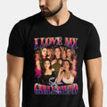 Custom I Love My Girlfriend Shirt, Customize Photo Bootleg Idea Tee, Girlfriend Photo Shirt, Valentine Matching Couple...