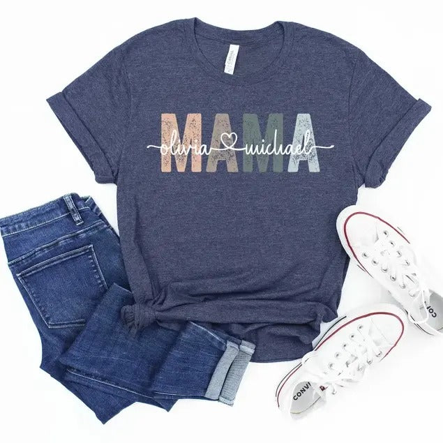 Custom Mama Shirt, Mom  Sweatshirt, Hoodie, T-Shirt | PureTeeCo.com