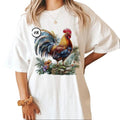 Custom Watercolor Rooster Cute Farm Animal Unisex T-shirt Sweatshirt Hoodie Design all #ui Cotton Womenswear | PureTeeCo.com