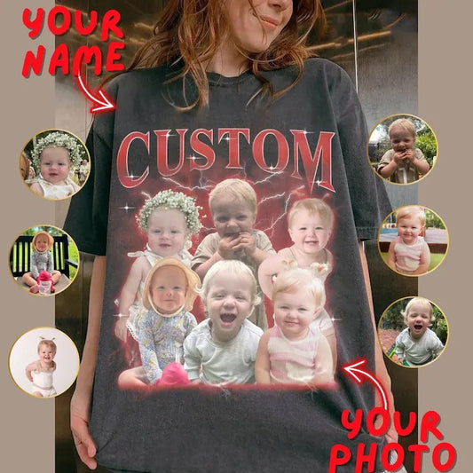 Custom Your Own Photo Shirt, Custom Bootleg Shirt, Custom Photo T-shirt, HL12