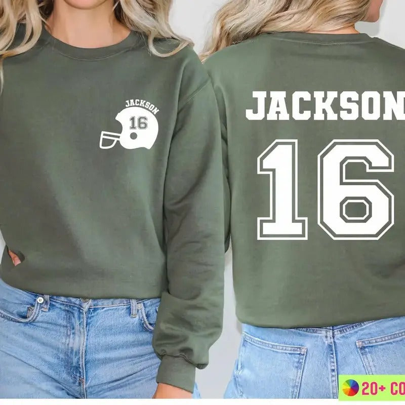 Customized Football Sweatshirt, Your Name Football Sweatshirt,Custom Football Mom,Football Sweatshirt,Custom Name...