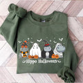 Cute Baby Hippo Moo Deng Fall Shirt, Boo Ghost Moo Deng Bouncy Pig Halloween, Hippo Lover, Pygmy Hippo Moo Deng Shirt...