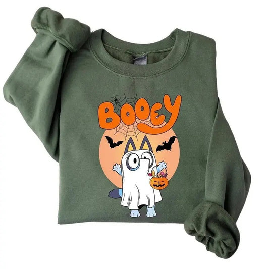 Cute Booey Halloween Sweatshirt, Spooky Cartoon Shirt, Halloween Family Match Shirts, Halloween Horror Kids T-Shirts