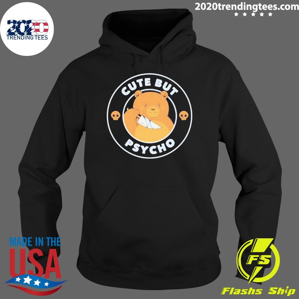 Cute But Psycho Bear Knife Art Shirt