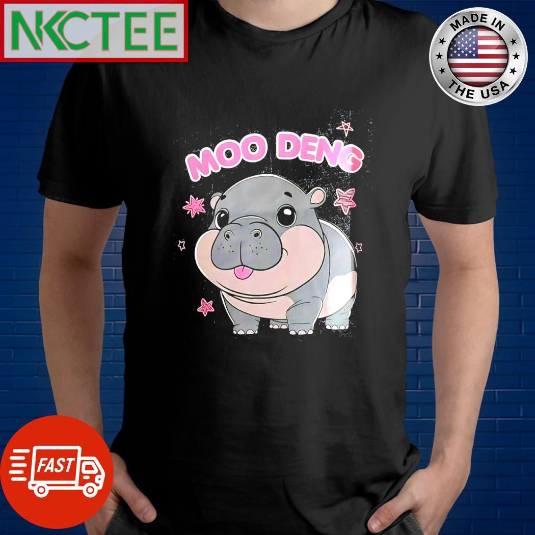 Cute Moo Deng stars shirt