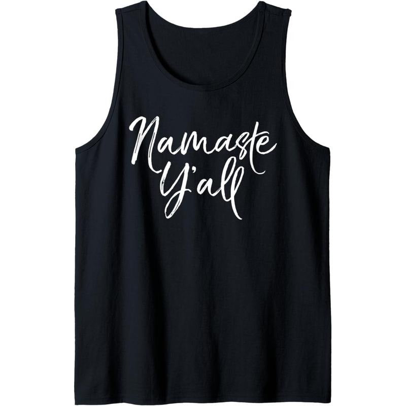Cute Southern Yoga Quote for Women Funny Namaste Y'all Tank Top MADE IN USA T-Shirts, Hoodie, Sweatshirt | PureTeeCo.com