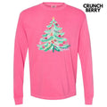Cutesy Christmas Tree Long Sleeve Comfort Colors T-Shirt 'NLB' Hoodie, Sweatshirt | PureTeeCo.com