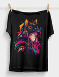 Cyberpunk Anime Girl T-Shirt | Futuristic T-Shirt Aesthetic | Japanese Harajuku Clothing | Kawaii Manga T-Shirt |...