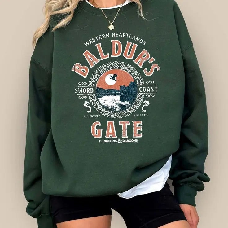 D&D Adventure Awaits at Baldur's Gate Sweatshirt - Astarion Rogue Tee, Baldur's Gate 3 Game Shirt Hoodie | PureTeeCo.com