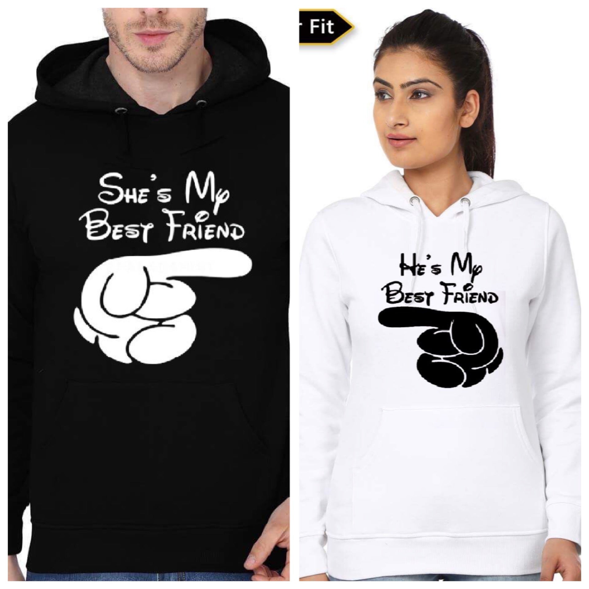 He Is My Best Friend She Is My Best Friend Hoodie T-Shirts, Sweatshirt | PureTeeCo.com